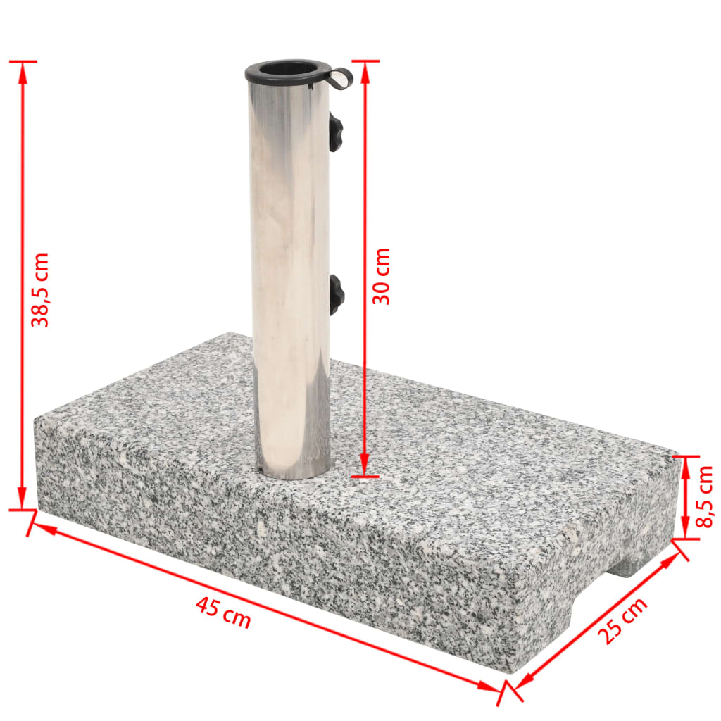Sólhlífarstandur Granít Rétthyrndur 25 kg