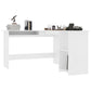 800747 vidaXL L-Shaped Corner Desk White 120x140x75 cm Chipboard